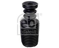 FEBI BILSTEIN 175632 - Longitud [mm]: 185<br>Ancho [mm]: 56<br>Material: Caucho<br>Lado de montaje: Eje trasero izquierda<br>Lado de montaje: Eje trasero, derecha<br>Peso [kg]: 0,137<br>Artículo complementario/Información complementaria: con amortiguador de tope<br>