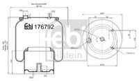 FEBI BILSTEIN 176792 - Fuelle, suspensión neumática