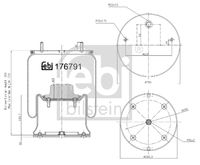 FEBI BILSTEIN 176791 - Fuelle, suspensión neumática