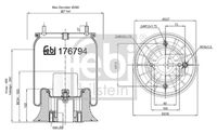 FEBI BILSTEIN 176794 - Fuelle, suspensión neumática