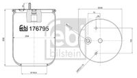 FEBI BILSTEIN 176795 - Fuelle, suspensión neumática