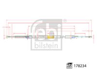 FEBI BILSTEIN 178234 - Cable de accionamiento, freno de estacionamiento