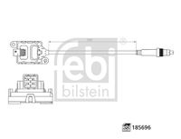 FEBI BILSTEIN 178606 - Tamaño de rosca exterior: M20 x 1,5<br>Número de conexiones: 4<br>Lado de montaje: delante del catalizador<br>Longitud de cable [mm]: 890<br>Peso [kg]: 0,302<br>para OE N°: 010 153 15 28<br>