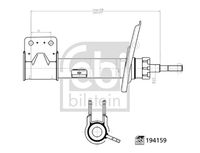 FEBEST 25110001R - Lado de montaje: Eje trasero<br>Tipo de amortiguador: Presión de gas<br>Tipo de amortiguador: Amortiguador telescópico<br>Sistema de amortiguadores: Bitubular<br>Tipo de sujeción de amortiguador: Anillo superior<br>Tipo de sujeción de amortiguador: Anillo inferior<br>