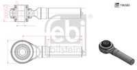 FEBI BILSTEIN 18885 - Longitud [mm]: 141<br>Tamaño de rosca interior: M30 x 1,5<br>Tamaño de rosca exterior: M27 x 1,5<br>Medida cónica [mm]: 32<br>Lado de montaje: Eje delantero<br>Peso [kg]: 1,8<br>Artículo complementario / información complementaria 2: con tuerca almenada rebajada<br>