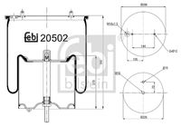 FEBI BILSTEIN 20502 - Espesor [mm]: 420<br>Espesor [mm]: 178<br>Diámetro exterior [mm]: 286<br>Diámetro exterior [mm]: 260<br>Tamaño de rosca exterior: M14 x 1,5<br>Tamaño de rosca exterior: M10 x 1,5<br>Tamaño de rosca exterior: M12 x 1,75<br>Lado de montaje: Eje trasero<br>Peso [kg]: 13,400<br>Material, pistones de rodamiento: Acero<br>Artículo complementario/Información complementaria: con pistón<br>