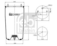 FEBI BILSTEIN 20881 - Fuelle, suspensión neumática