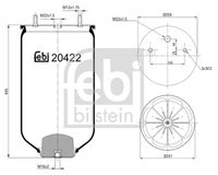 FEBI BILSTEIN 20422 - Fuelle, suspensión neumática