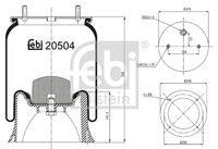 FEBI BILSTEIN 20504 - Fuelle, suspensión neumática