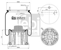 FEBI BILSTEIN 20523 - Fuelle, suspensión neumática