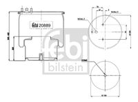 FEBI BILSTEIN 20889 - Fuelle, suspensión neumática