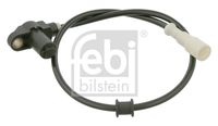 FEBI BILSTEIN 26207 - año construcción hasta: 08/2000<br>Lado de montaje: Eje delantero<br>Tipo de sensor: inductivo<br>Número de enchufes de contacto: 2<br>Artículo complementario / información complementaria 2: con cable<br>Longitud de cable [mm]: 595<br>