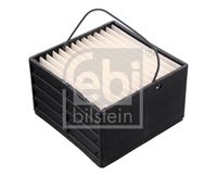 FEBI BILSTEIN 29139 - Tipo de filtro: Cartucho filtrante<br>Tipo de filtro: Primer filtro<br>Tipo de filtro: con separador de agua<br>Longitud [mm]: 89<br>Ancho [mm]: 89<br>Altura [mm]: 54<br>Peso [kg]: 0,31<br>