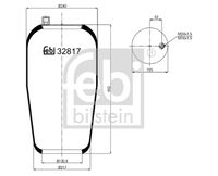 FEBI BILSTEIN 32817 - Espesor [mm]: 280<br>Espesor [mm]: 155<br>Diámetro exterior [mm]: 200<br>Diámetro exterior [mm]: 155<br>Tamaño de rosca exterior: M16 x 1,5<br>Lado de montaje: Eje trasero izquierda<br>Lado de montaje: Eje trasero, derecha<br>Peso [kg]: 6,360<br>Material, pistones de rodamiento: Acero<br>Artículo complementario/Información complementaria: con pistón<br>