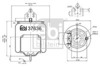 FEBI BILSTEIN 37636 - Espesor [mm]: 340<br>Espesor [mm]: 160<br>Diámetro exterior [mm]: 227<br>Diámetro exterior [mm]: 258<br>Tamaño de rosca exterior: M16 x 1,5<br>Tamaño de rosca exterior: M10 x 1,5<br>Vehículo con dirección a la izquierda / derecha: para vehic. dirección izquierda<br>Lado de montaje: Eje delantero<br>Peso [kg]: 9,6<br>Artículo complementario/Información complementaria: con pistón<br>Material, pistones de rodamiento: Acero<br>