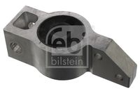 FEBI BILSTEIN 38663 - Suspensión: para vehículos con chasis reforzado<br>Referencia artículo par: 38663<br>Ancho [mm]: 52<br>Espesor [mm]: 52<br>Diámetro interior [mm]: 19<br>Material: Aluminio<br>Lado de montaje: Eje delantero, izquierda<br>Lado de montaje: debajo<br>Lado de montaje: posterior<br>Tipo de cojinetes: Rodamiento de caucho-metal<br>Peso [kg]: 0,64<br>Artículo complementario/Información complementaria: con soporte<br>