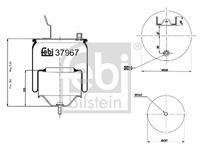 FEBI BILSTEIN 37967 - Espesor [mm]: 330<br>Espesor [mm]: 500<br>Diámetro exterior [mm]: 228<br>Tamaño de rosca exterior: M16 x 1,5<br>Tamaño de rosca exterior: M24 x 1,5<br>Tamaño de rosca exterior: M14 x 2<br>Lado de montaje: Eje trasero izquierda<br>Lado de montaje: Eje trasero, derecha<br>Peso [kg]: 5,6<br>Material, pistones de rodamiento: Acero<br>Artículo complementario/Información complementaria: con pistón<br>