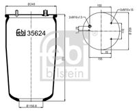 FEBI BILSTEIN 35624 - Fuelle, suspensión neumática