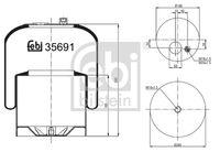 FEBI BILSTEIN 35691 - Fuelle, suspensión neumática