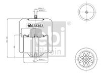 FEBI BILSTEIN 38353 - Lado de montaje: delante<br>Técnica conexión: Voss Stecksystem 232<br>Espesor [mm]: 280<br>Espesor [mm]: 155<br>Diámetro exterior [mm]: 155<br>Diámetro exterior [mm]: 190<br>Tamaño de rosca exterior: M16 x 1,5<br>Tamaño de rosca exterior: M24 x 1,5<br>Peso [kg]: 6,5<br>Material, pistones de rodamiento: Acero<br>Artículo complementario/Información complementaria: con pistón<br>