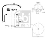 FEBI BILSTEIN 38363 - Técnica conexión: Voss 232<br>Espesor [mm]: 155<br>Espesor [mm]: 310<br>Diámetro exterior [mm]: 155<br>Diámetro exterior [mm]: 280<br>Tamaño de rosca exterior: M16 x 1,5<br>Tamaño de rosca exterior: M24 x 1,5<br>Lado de montaje: Eje trasero izquierda<br>Lado de montaje: Eje trasero, derecha<br>Peso [kg]: 8,5<br>Artículo complementario/Información complementaria: con pistón<br>Material, pistones de rodamiento: Acero<br>