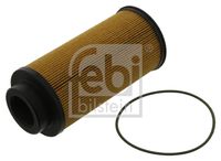 FEBI BILSTEIN 39384 - Tipo de filtro: Cartucho filtrante<br>Altura [mm]: 185<br>Diámetro interior [mm]: 38<br>Diámetro exterior [mm]: 57<br>Diámetro exterior [mm]: 84<br>Color: blanco<br>Material: Papel<br>Peso [kg]: 0,170<br>Artículo complementario / información complementaria 2: con junta tórica<br>