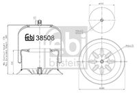 FEBI BILSTEIN 38508 - Lado de montaje: delante y detrás<br>Técnica conexión: Voss Stecksystem 232<br>Espesor [mm]: 280<br>Espesor [mm]: 155<br>Diámetro exterior [mm]: 155<br>Diámetro exterior [mm]: 190<br>Tamaño de rosca exterior: M16 x 1,5<br>Tamaño de rosca exterior: M24 x 1,5<br>Peso [kg]: 6,5<br>Material, pistones de rodamiento: Acero<br>Artículo complementario/Información complementaria: con pistón<br>