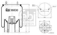 FEBI BILSTEIN 38830 - Fuelle, suspensión neumática