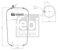 FEBI BILSTEIN 38950 - Espesor [mm]: 270<br>Espesor [mm]: 450<br>Diámetro exterior [mm]: 155<br>Diámetro exterior [mm]: 280<br>Tamaño de rosca exterior: M24 x 1,5<br>Tamaño de rosca exterior: M16 x 1,5<br>Lado de montaje: Eje delantero, izquierda<br>Lado de montaje: Eje delantero, derecha<br>Peso [kg]: 7,3<br>Artículo complementario/Información complementaria: con pistón<br>Material, pistones de rodamiento: Acero<br>