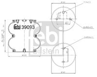 FEBI BILSTEIN 39093 - Espesor [mm]: 350<br>Espesor [mm]: 210<br>Diámetro exterior [mm]: 286<br>Diámetro exterior [mm]: 226<br>Tamaño de rosca exterior: M16 x 1,5<br>Lado de montaje: Eje trasero izquierda<br>Lado de montaje: Eje trasero, derecha<br>Peso [kg]: 12,700<br>Artículo complementario/Información complementaria: con pistón<br>Material, pistones de rodamiento: Acero<br>