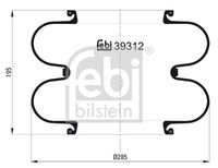 FEBI BILSTEIN 39312 - Fuelle, suspensión neumática