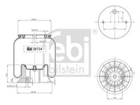 FEBI BILSTEIN 38734 - Fuelle, suspensión neumática