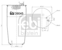 FEBI BILSTEIN 39045 - Fuelle, suspensión neumática