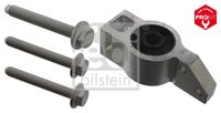 FEBI BILSTEIN 45892 - Suspensión: para vehículos con chasis reforzado<br>Referencia artículo par: 45892<br>Ancho [mm]: 52<br>Espesor [mm]: 52<br>Diámetro interior [mm]: 19<br>Material: Aluminio<br>Lado de montaje: Eje delantero, izquierda<br>Lado de montaje: debajo<br>Lado de montaje: posterior<br>Tipo de cojinetes: Rodamiento de caucho-metal<br>Peso [kg]: 0,86<br>Artículo complementario / información complementaria 2: con material de fijación<br>