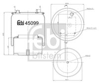 FEBI BILSTEIN 45099 - Fuelle, suspensión neumática