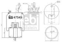 FEBI BILSTEIN 47549 - Espesor [mm]: 350<br>Espesor [mm]: 200<br>Diámetro exterior [mm]: 228<br>Diámetro exterior [mm]: 225<br>Tamaño de rosca exterior: M12 x 1,75<br>Tamaño de rosca exterior: M16 x 1,5<br>Tamaño de rosca exterior: M24 x 1,5<br>Lado de montaje: Eje trasero izquierda<br>Lado de montaje: delante<br>Lado de montaje: Eje trasero, derecha<br>Peso [kg]: 7,1<br>Artículo complementario/Información complementaria: con pistón<br>Artículo complementario/Información complementaria: con biela<br>Material, pistones de rodamiento: Acero<br>