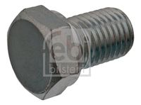 FEBI BILSTEIN 48893 - Longitud [mm]: 26<br>Tamaño de rosca exterior: M12 x 1,5<br>Long. de rosca [mm]: 14<br>Calidad/Clase: 5.8<br>Ancho de llave: 17<br>Perfil cabeza tornillo/tuerca: Hexágono exterior<br>Material: Acero<br>Superficie: cincado<br>Long. tornillo bajo cabeza [mm]: 18<br>Peso [kg]: 0,02<br>Artículo complementario / información complementaria 2: sin junta tórica<br>