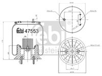 FEBI BILSTEIN 47553 - Fuelle, suspensión neumática