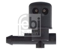 FEBI BILSTEIN 49195 - Referencia artículo par: 49195<br>Color: negro<br>Material: Plástico<br>Lado de montaje: Delante, izquierda<br>Peso [kg]: 0,005<br>Tipo de boquillas de lavado: boquilla sencilla<br>