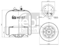 FEBI BILSTEIN 46187 - Fuelle, suspensión neumática