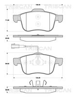 TRISCAN 811012017 - Juego de pastillas de freno