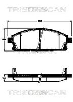 TRISCAN 811014044 - Juego de pastillas de freno