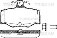 TRISCAN 811014938 - Lado de montaje: Eje delantero<br>Ancho [mm]: 124,2<br>Altura [mm]: 57,3<br>Espesor [mm]: 16,6<br>Restricción de fabricante: TRW<br>Contacto avisador de desgaste: no preparado para indicador de desgaste<br>Sistema de frenos: Lucas-Girling<br>Homologación: E9 90R - 01704/021<br>