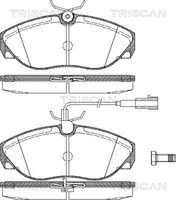 TRISCAN 811015016 - año construcción desde: 06/1998<br>Lado de montaje: Eje delantero<br>Restricción de fabricante: LUCAS<br>N.º de chasis (VIN) hasta: 5782691<br>Dinámica de frenado / conducción: para vehículos sin ABS<br>Ancho [mm]: 144,9<br>Altura [mm]: 60,9<br>Espesor [mm]: 19,5<br>Contacto avisador de desgaste: no preparado para indicador de desgaste<br>Sistema de frenos: Lucas-Girling<br>