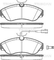 TRISCAN 811015017 - año construcción desde: 09/1999<br>Lado de montaje: Eje delantero<br>Restricción de fabricante: LUC<br>Ancho [mm]: 144,9<br>Altura [mm]: 60,9<br>Espesor [mm]: 19,5<br>Contacto avisador de desgaste: no preparado para indicador de desgaste<br>Sistema de frenos: Lucas-Girling<br>Homologación: E9 90R - 02.7024<br>Número de indicadores de desgaste [por eje]: 1<br>