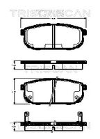 TRISCAN 811018014 - Juego de pastillas de freno