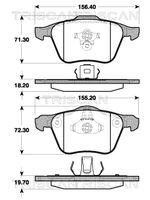 TRISCAN 811027010 - Juego de pastillas de freno