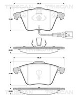 TRISCAN 811029069 - Juego de pastillas de freno