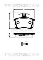 TRISCAN 811029070 - Juego de pastillas de freno