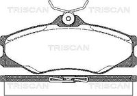 TRISCAN 811029845 - año construcción hasta: 05/1986<br>Lado de montaje: Eje delantero<br>Restricción de fabricante: LUCAS<br>N.º de chasis (VIN) hasta: G120000<br>Ancho [mm]: 76,8<br>Altura [mm]: 70<br>Espesor [mm]: 18,5<br>Contacto avisador de desgaste: no preparado para indicador de desgaste<br>Sistema de frenos: Ate-Teves<br>